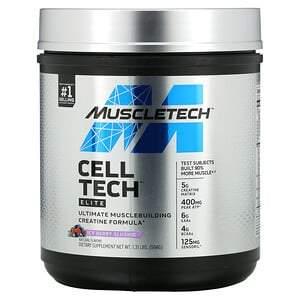 Muscletech, Cell Tech, Elite, Icy Berry Slushie, 1.31 lbs (594 g) - HealthCentralUSA