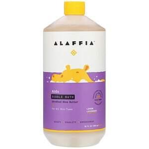 Alaffia, Kids Bubble Bath, Lemon Lavender, 32 fl oz (950 ml) - HealthCentralUSA