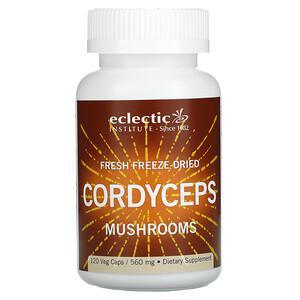 Eclectic Institute, Fresh Freeze-Dried Cordyceps Mushrooms, 560 mg, 120 Veg Caps - HealthCentralUSA