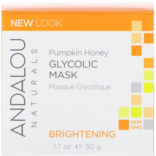 Andalou Naturals, Glycolic Beauty Mask, Pumpkin Honey, Brightening, 1.7 oz (50 g) - HealthCentralUSA