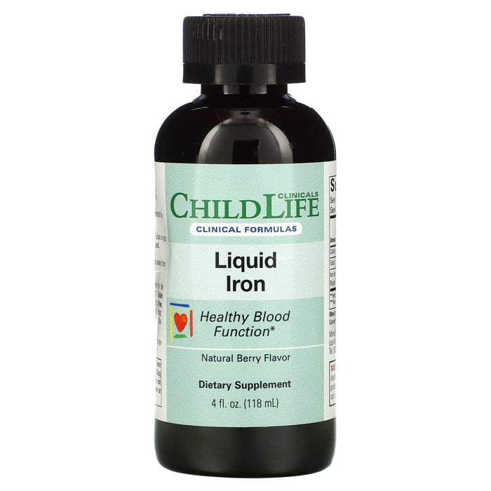 Childlife Clinicals, Liquid Iron, Natural Berry, 4 fl oz (118 ml) - HealthCentralUSA