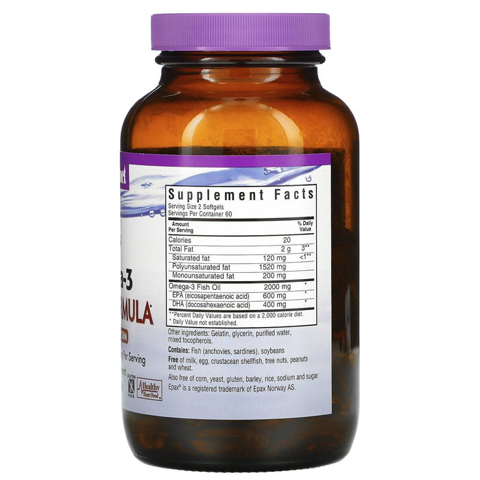 Bluebonnet Nutrition, Omega-3 Heart Formula, 120 Softgels - HealthCentralUSA