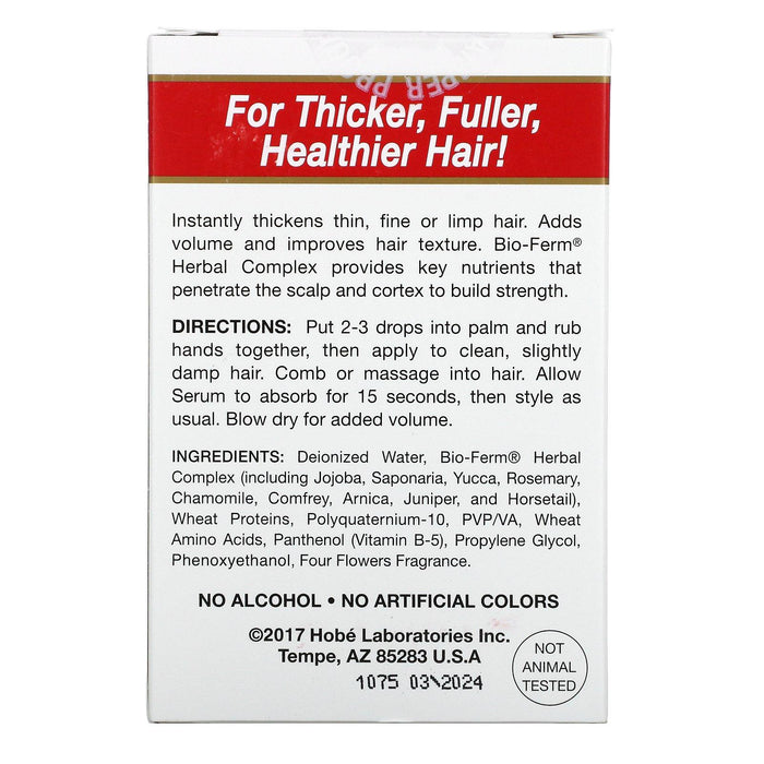 Hobe Labs, Energizer, Hair Thickening Serum, 1 fl oz (29 ml) - HealthCentralUSA