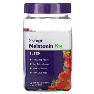 Natrol, Melatonin, Strawberry, 10 mg, 140 Gummies - HealthCentralUSA