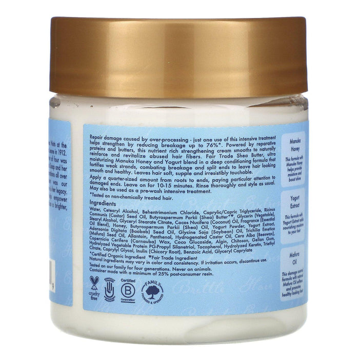 SheaMoisture, Manuka Honey & Yogurt, Hydrate + Repair Protein Power Treatment, 8 oz (227 g) - HealthCentralUSA