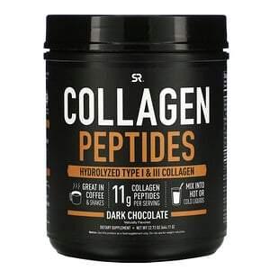 Sports Research, Collagen Peptides, Hydrolyzed Type I & III Collagen, Dark Chocolate, 1.42 lbs (644.11 g) - HealthCentralUSA