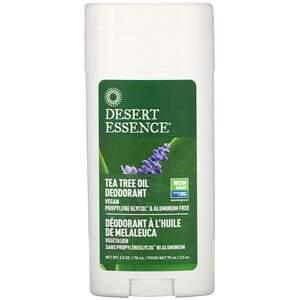 Desert Essence, Deodorant, Tea Tree Oil, 2.5 oz (70 ml) - HealthCentralUSA