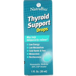 NatraBio, Thyroid Support Drops , 1 fl oz (30 ml) - HealthCentralUSA