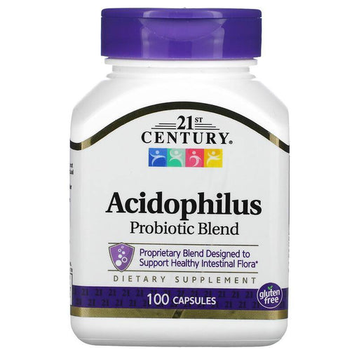21st Century, Acidophilus Probiotic Blend, 100 Capsules - HealthCentralUSA