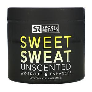 Sports Research, Sweet Sweat Workout Enhancer, Unscented, 13.5 oz (383 g) - HealthCentralUSA