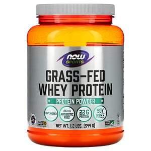 Now Foods, Grass-Fed Whey Protein Concentrate, Unflavored, 1.2 lbs (544 g) - HealthCentralUSA