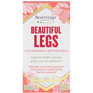 ReserveAge Nutrition, Beautiful Legs with Diosmin & Resveratrol, 30 Veggie Capsules - HealthCentralUSA