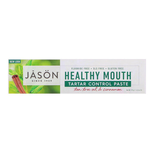Jason Natural, Healthy Mouth, Tartar Control Paste, Tea Tree Oil & Cinnamon, 4.2 oz (119 g) - HealthCentralUSA