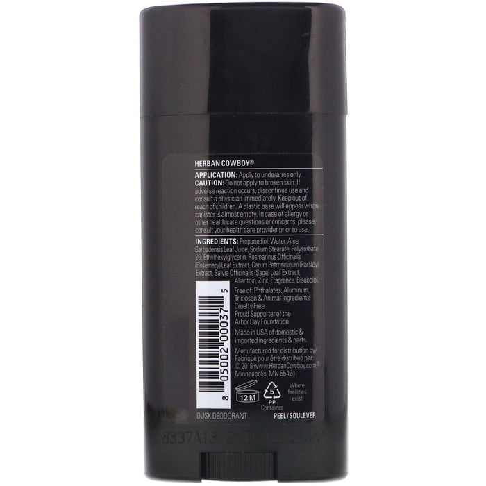 Herban Cowboy, Deodorant, Dusk, 2.8 oz (80 g) - HealthCentralUSA