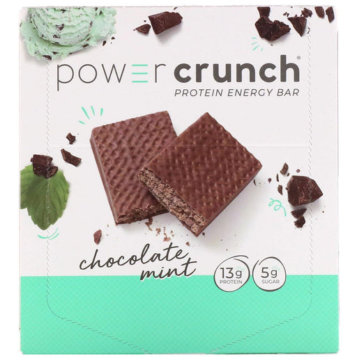 BNRG, Power Crunch Protein Energy Bar, Chocolate Mint, 12 Bars, 1.4 oz (40 g) Each - HealthCentralUSA