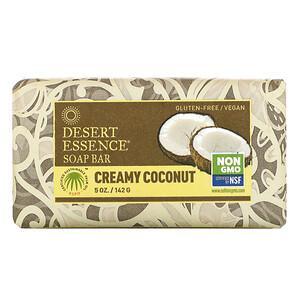 Desert Essence, Soap Bar, Creamy Coconut, 5 oz (142 g) - HealthCentralUSA