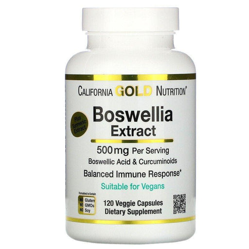 California Gold Nutrition, Boswellia Extract, Plus Turmeric Extract, 250 mg, 120 Veggie Capsules - HealthCentralUSA