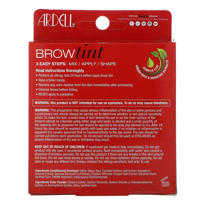 Ardell, Brow Tint, Light Brown, 5 Piece Set - HealthCentralUSA