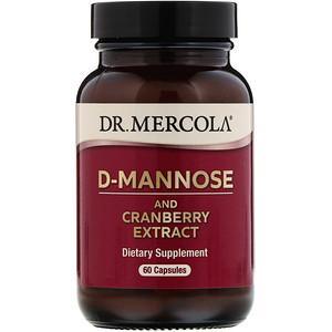 Dr. Mercola, D-Mannose and Cranberry Extract, 60 Capsules - HealthCentralUSA