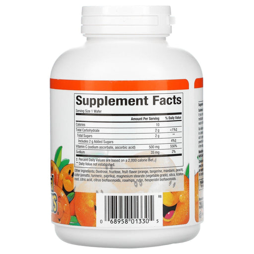 Natural Factors, Fruit-Flavor Chew Vitamin C, Tangy Orange, 500 mg, 90 Chewable Wafers - HealthCentralUSA