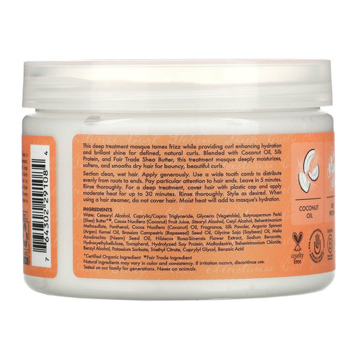 SheaMoisture, Curl & Shine Hair Masque with Silk Protein & Neem Oil, Coconut & Hibiscus, 12 oz (340 g) - HealthCentralUSA