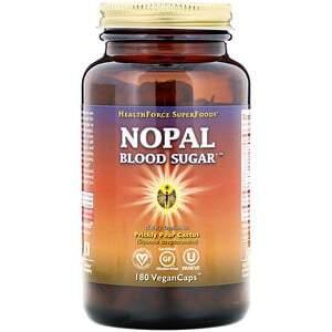 HealthForce Superfoods, Nopal Blood Sugar, 180 VeganCaps - HealthCentralUSA