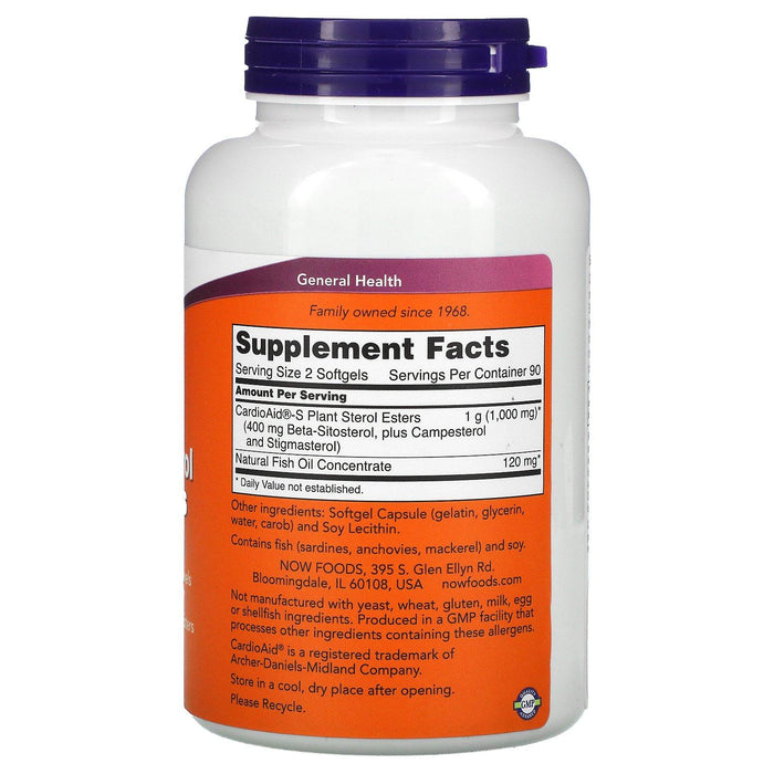 Now Foods, Beta-Sitosterol Plant Sterols, 180 Softgels - HealthCentralUSA