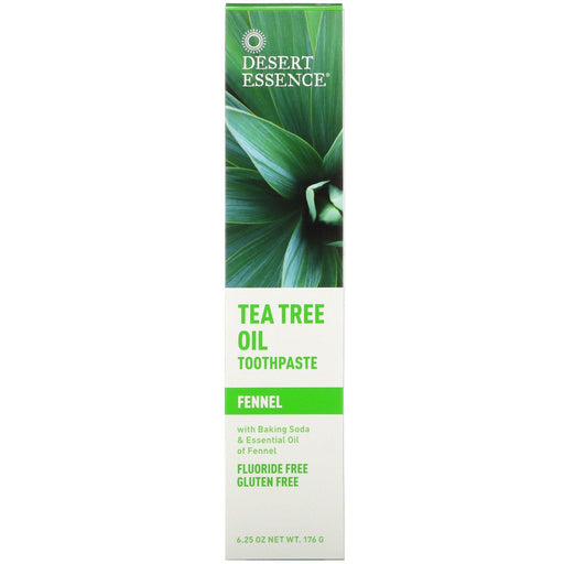 Desert Essence, Tea Tree Oil Toothpaste, Fennel, 6.25 oz (176 g) - HealthCentralUSA