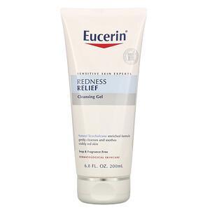 Eucerin, Redness Relief, Cleansing Gel, Fragrance Free, 6.8 fl oz (200 ml) - HealthCentralUSA