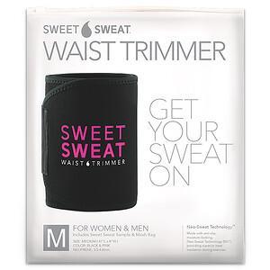 Sports Research, Sweet Sweat Waist Trimmer, Medium, Black & Pink, 1 Belt - HealthCentralUSA