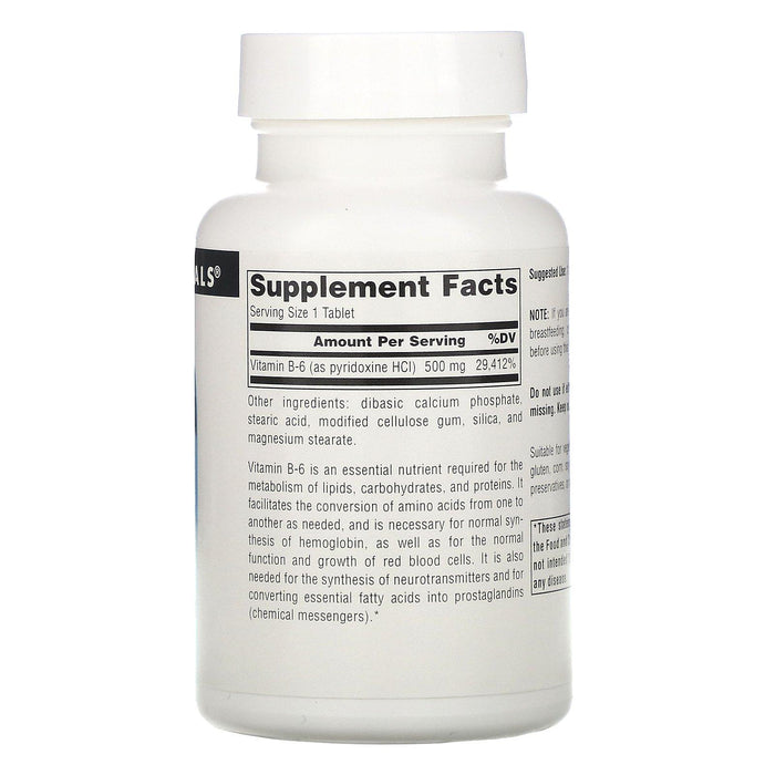 Source Naturals, B-6, 500 mg, 100 Tablets - HealthCentralUSA