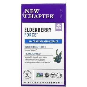 New Chapter, Elderberry Force, 30 Vegan Capsules - HealthCentralUSA