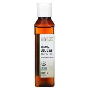 Aura Cacia, Organic Skin Care Oil, Jojoba, 4 fl oz (118 ml) - HealthCentralUSA