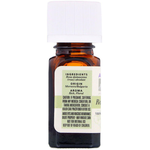 Aura Cacia, 100% Pure Essential Oil, Rose Absolute, .125 fl oz (3.7 ml) - HealthCentralUSA