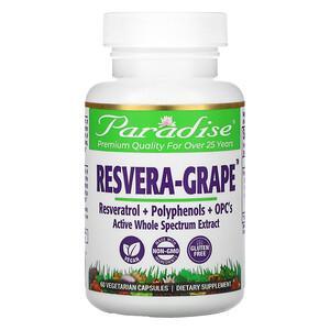Paradise Herbs, Resvera-Grape, 60 Vegetarian Capsules - HealthCentralUSA