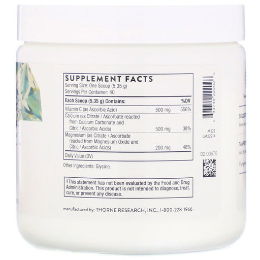 Thorne Research, Cal-Mag Citrate, Effervescent Powder, 7.5 oz (214 g) - HealthCentralUSA