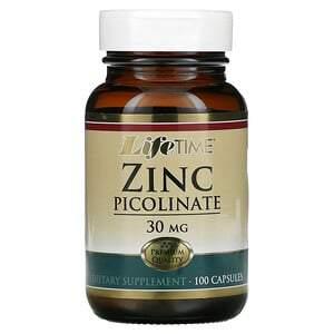 LifeTime Vitamins, Zinc Picolinate, 30 mg, 100 Capsules - HealthCentralUSA