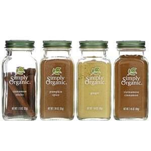 Simply Organic, Baking Essentials, Organic Spice Kit, Variety Pack, 4 Spices - HealthCentralUSA