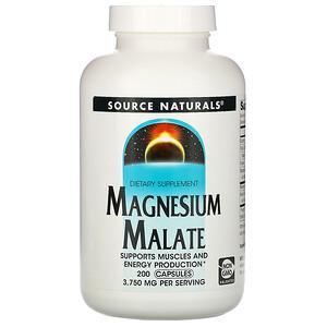 Source Naturals, Magnesium Malate, 3,750 mg, 200 Capsules - HealthCentralUSA