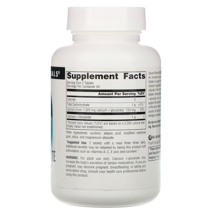 Source Naturals, Calcium D-Glucarate, 500 mg, 120 Tablets - HealthCentralUSA