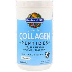 Garden of Life, Grass Fed Collagen Peptides, Unflavored, 9.87 oz (280 g) - HealthCentralUSA