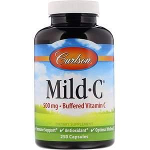 Carlson Labs, Mild-C, 500 mg, 250 Capsules - HealthCentralUSA