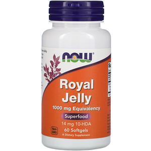 Now Foods, Royal Jelly, 1,000 mg, 60 Softgels - HealthCentralUSA