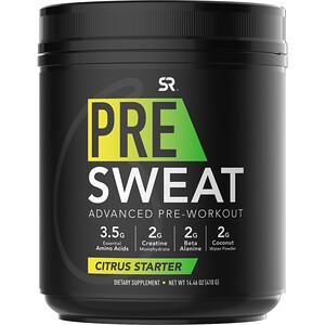 Sports Research, Pre-Sweat Advanced Pre-Workout, Citrus Starter, 14.46 oz (410 g) - HealthCentralUSA
