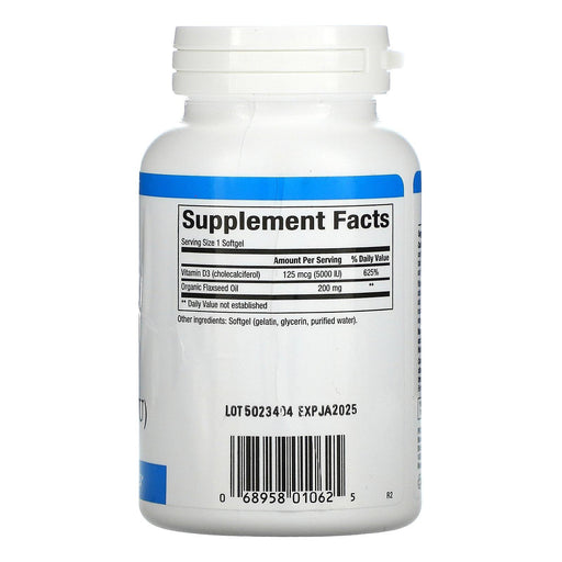 Natural Factors, Vitamin D3, 125 mcg (5,000 IU), 360 Softgels - HealthCentralUSA