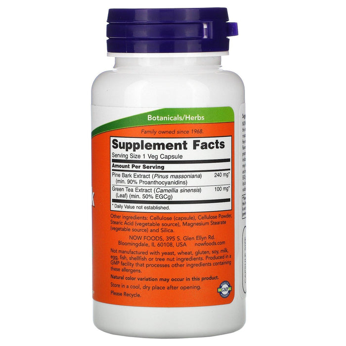 Now Foods, Pine Bark Extract, 240 mg, 90 Veg Capsules - HealthCentralUSA