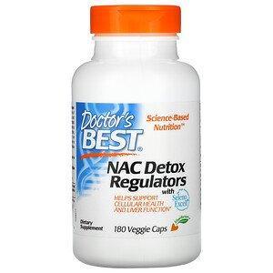 Doctor's Best, NAC Detox Regulators, 180 Veggie Caps - HealthCentralUSA