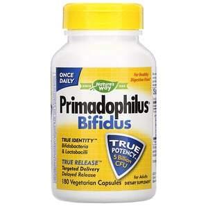 Nature's Way, Primadophilus Bifidus, 5 Billion CFU, 180 Vegetarian Capsules - HealthCentralUSA
