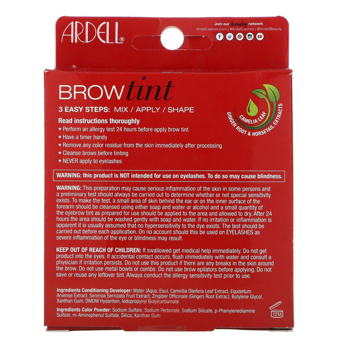 Ardell, Brow Tint, Medium Brown, 5 Piece Set - HealthCentralUSA