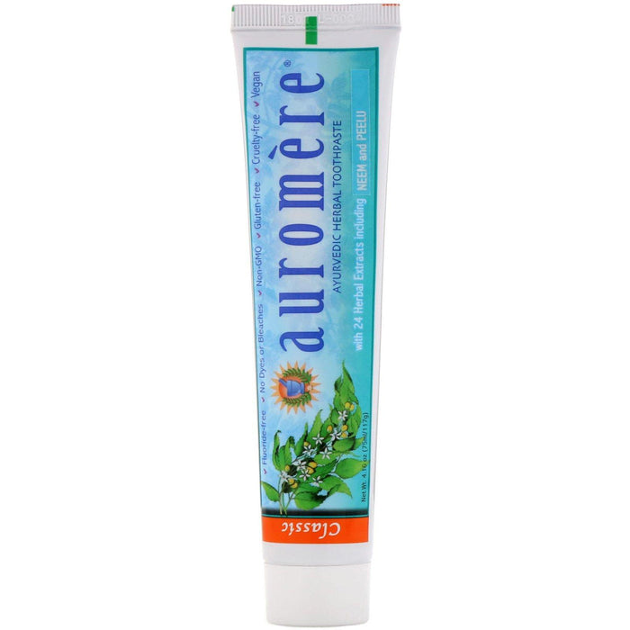 Auromere, Ayurvedic Herbal Toothpaste, Classic, 4.16 oz (117 g) - HealthCentralUSA